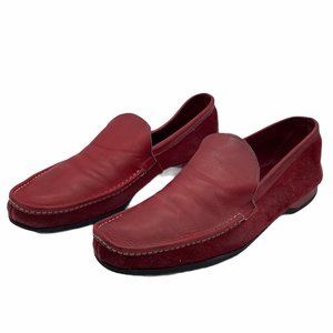 Jantzen loafers red suede leather Women Size 9.5